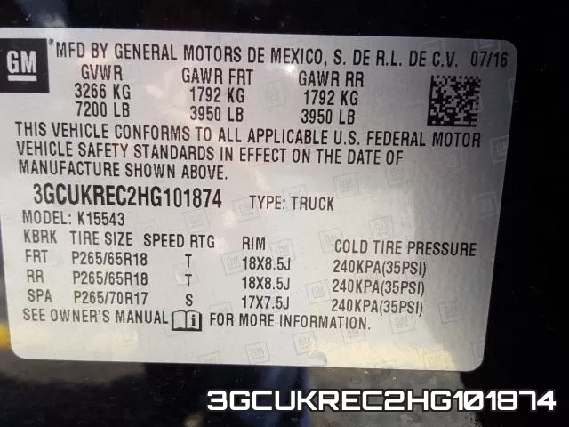 3GCUKREC2HG101874 фото 2