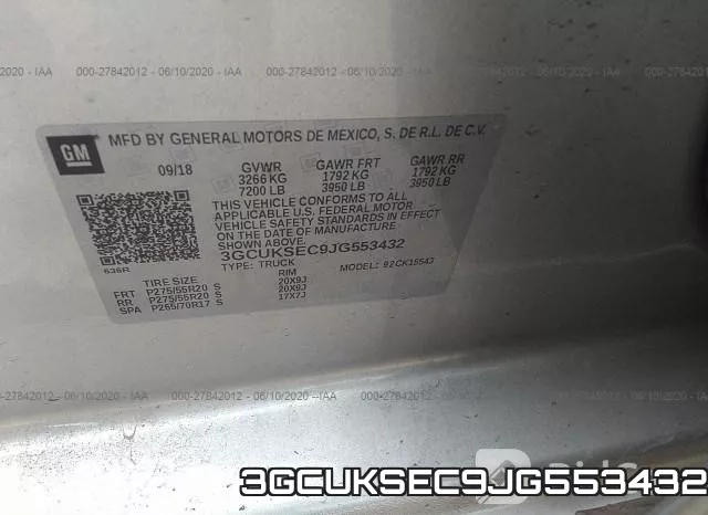 3GCUKSEC9JG553432 фото 10