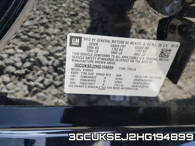 3GCUKSEJ2HG194899 фото 2