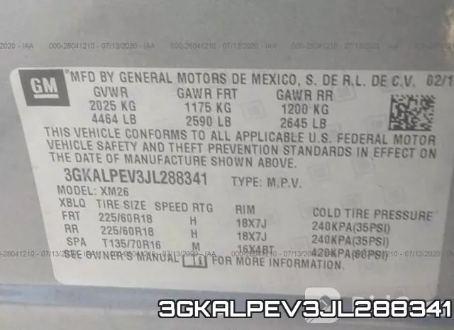 3GKALPEV3JL288341 фото 10