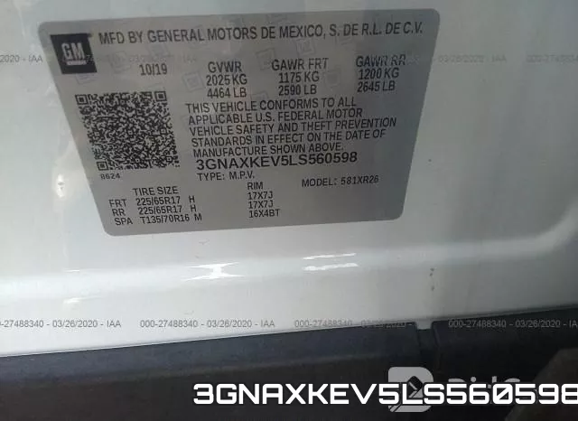 3GNAXKEV5LS560598 фото 10