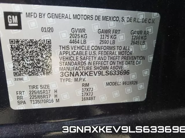 3GNAXKEV9LS633696 фото 2