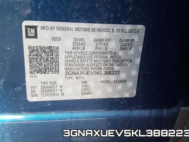 3GNAXUEV5KL388223 фото 2