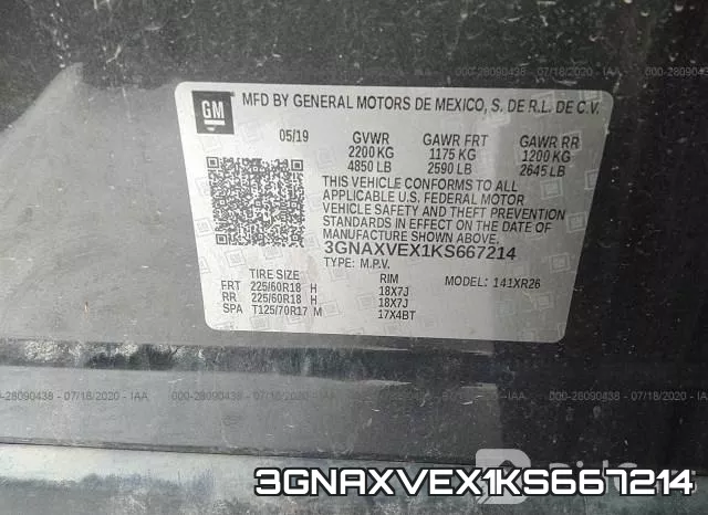 3GNAXVEX1KS667214 фото 10