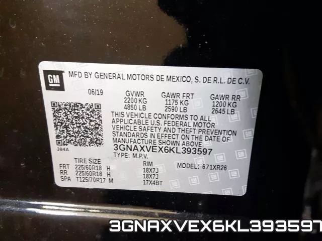 3GNAXVEX6KL393597 фото 2