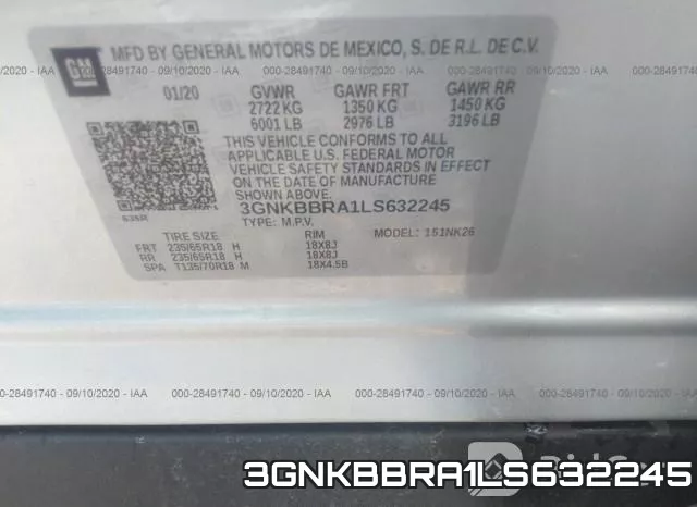 3GNKBBRA1LS632245 фото 10
