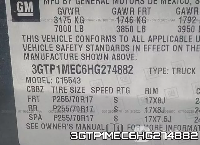 3GTP1MEC6HG274882 фото 10