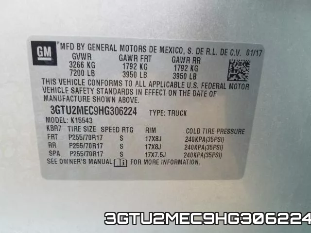 3GTU2MEC9HG306224 фото 2