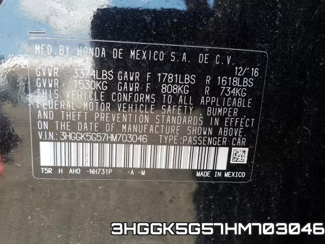 3HGGK5G57HM703046 фото 2