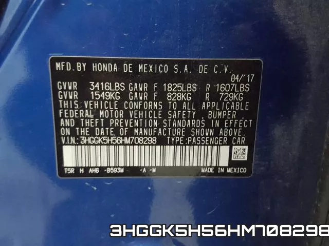 3HGGK5H56HM708298 фото 2