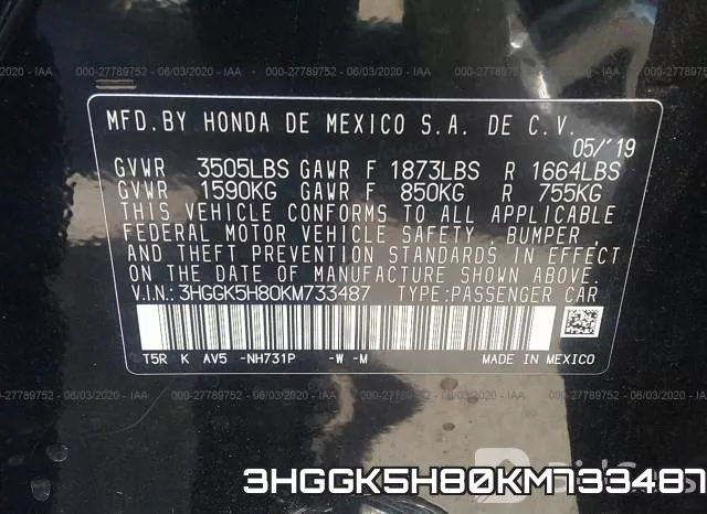 3HGGK5H80KM733487 фото 10