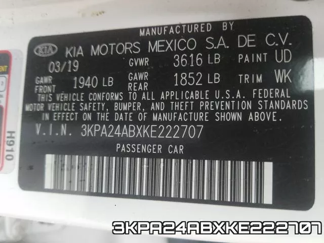 3KPA24ABXKE222707 фото 2