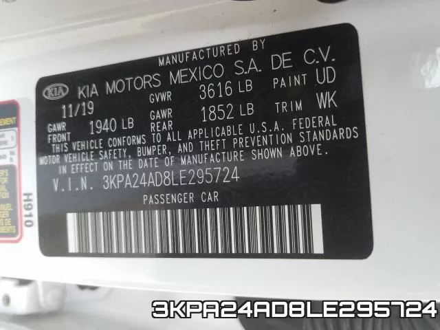 3KPA24AD8LE295724 фото 2