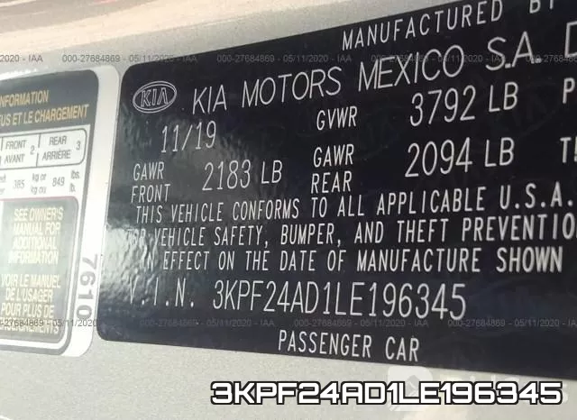 3KPF24AD1LE196345 фото 10