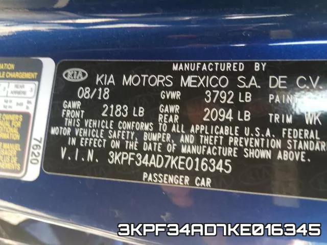 3KPF34AD7KE016345 фото 2