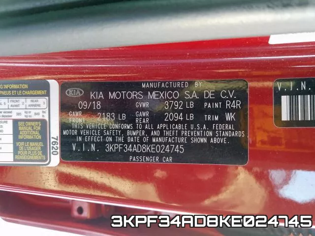 3KPF34AD8KE024745 фото 2