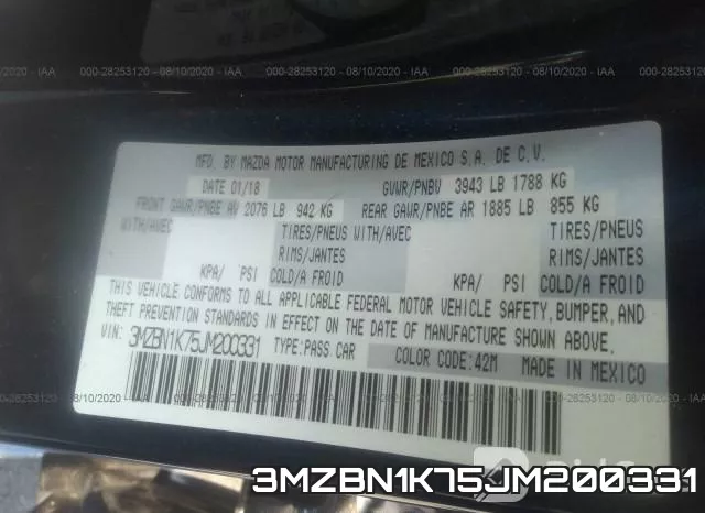 3MZBN1K75JM200331 фото 10