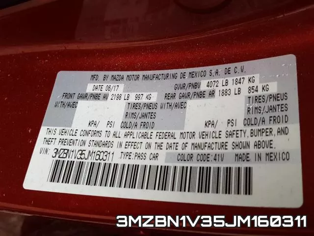 3MZBN1V35JM160311 фото 2