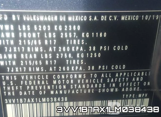 3VV1B7AX1LM038438 фото 10