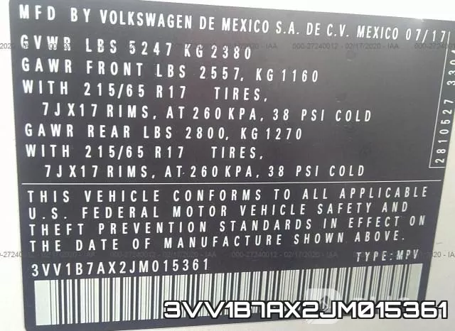 3VV1B7AX2JM015361 фото 10