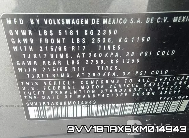3VV1B7AX6KM014943 фото 10