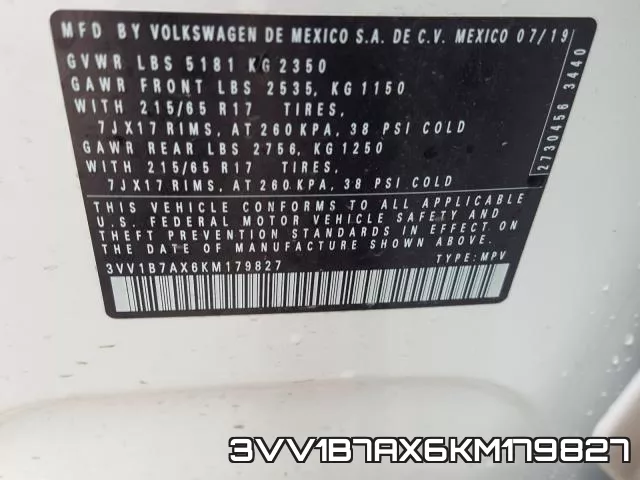 3VV1B7AX6KM179827 фото 2