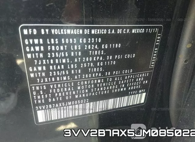 3VV2B7AX5JM085022 фото 10