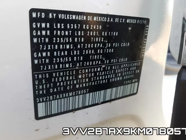 3VV2B7AX9KM078057 фото 2