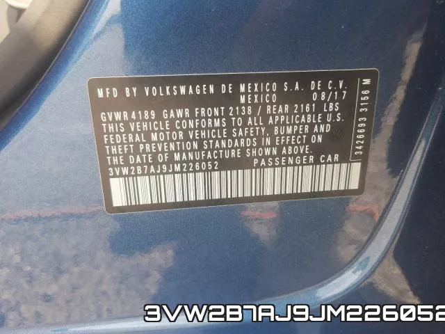 3VW2B7AJ9JM226052 фото 2