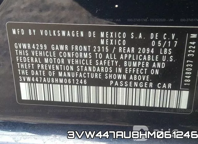 3VW447AU8HM061246 фото 10