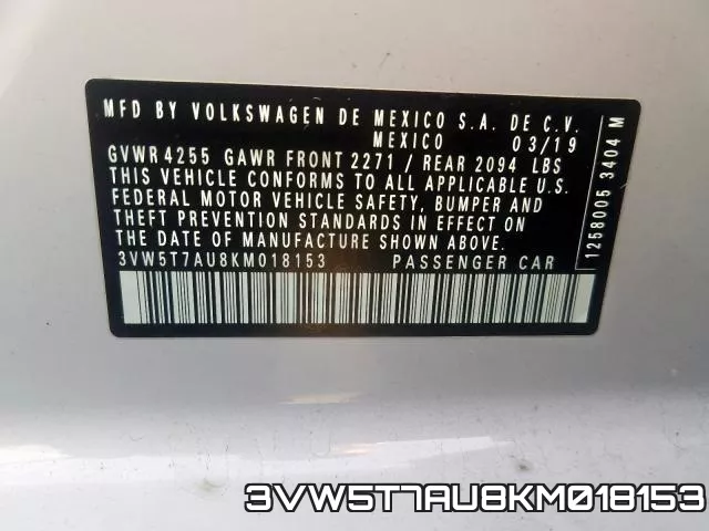 3VW5T7AU8KM018153 фото 2