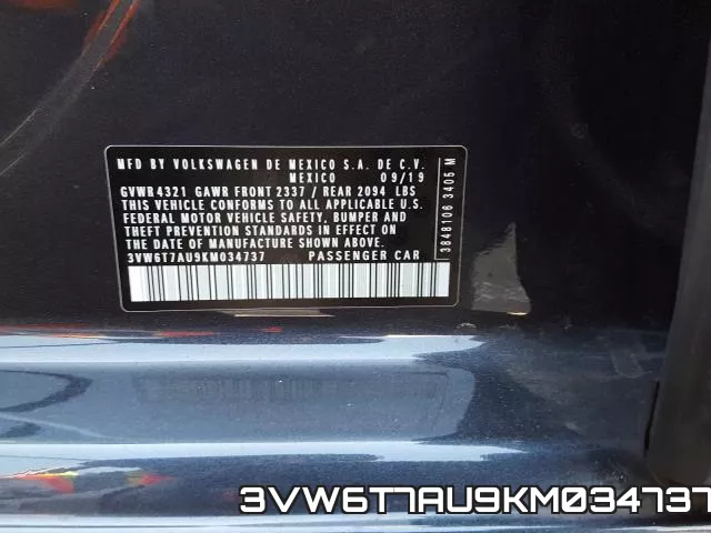 3VW6T7AU9KM034737 фото 2