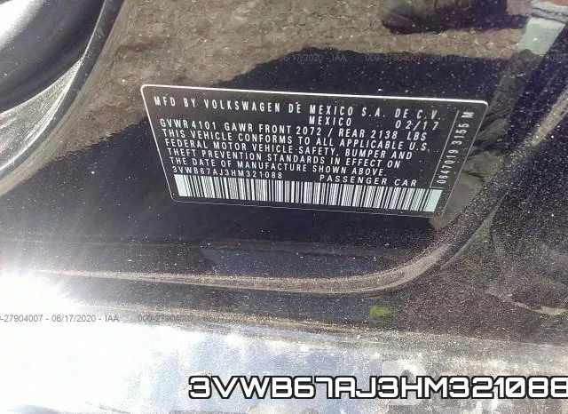 3VWB67AJ3HM321088 фото 10