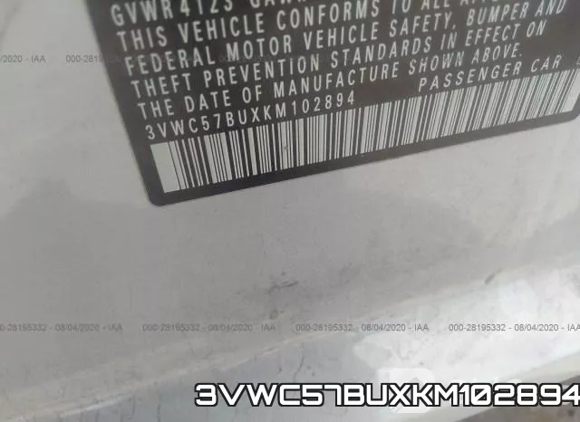 3VWC57BUXKM102894 фото 10