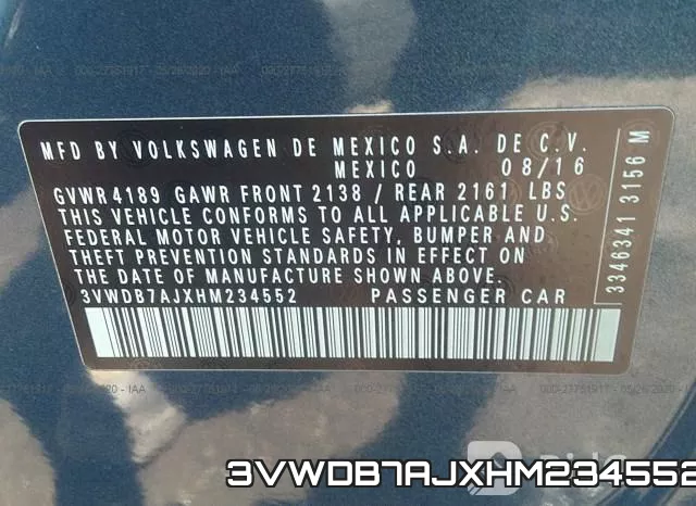 3VWDB7AJXHM234552 фото 10