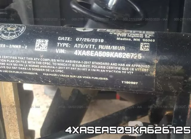 4XASEA509KA626725 фото 2