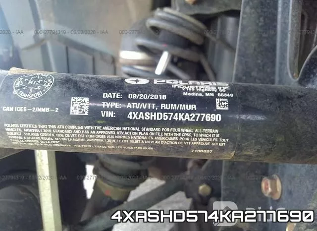 4XASHD574KA277690 фото 2