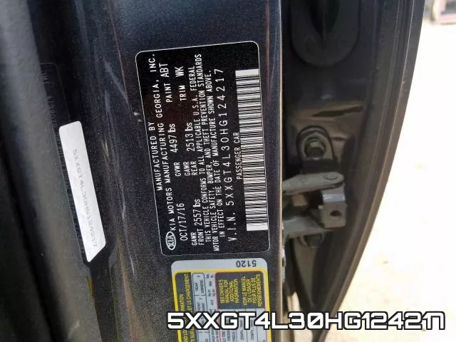 5XXGT4L30HG124217 фото 2