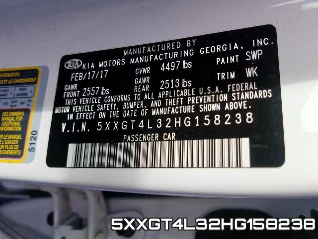 5XXGT4L32HG158238 фото 2