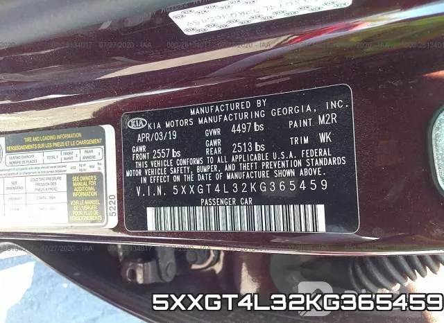 5XXGT4L32KG365459 фото 10