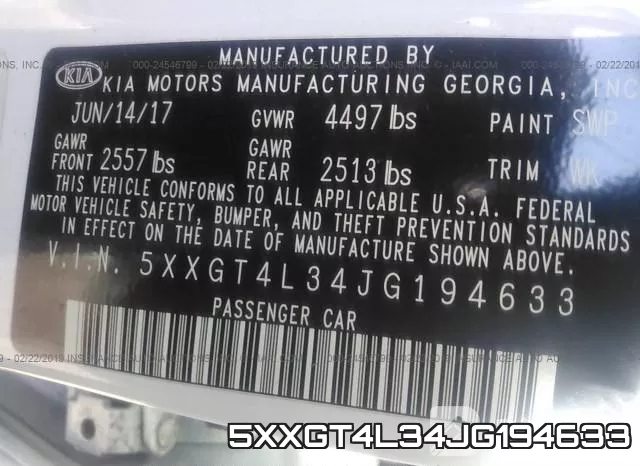 5XXGT4L34JG194633 фото 10