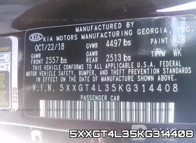 5XXGT4L35KG314408 фото 10