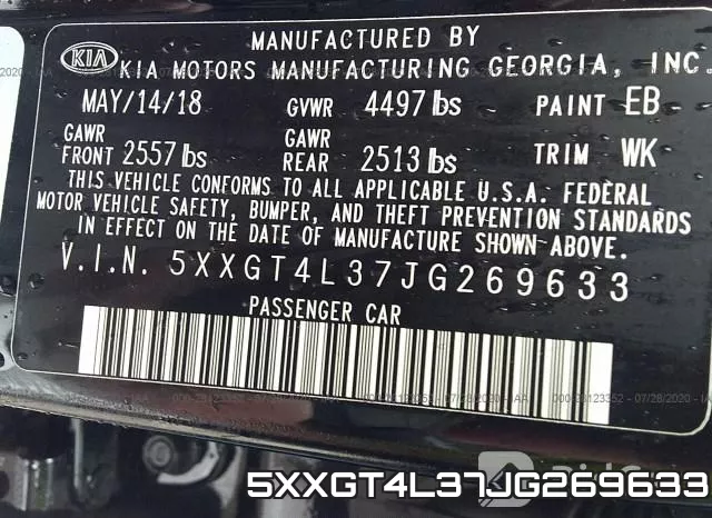 5XXGT4L37JG269633 фото 10