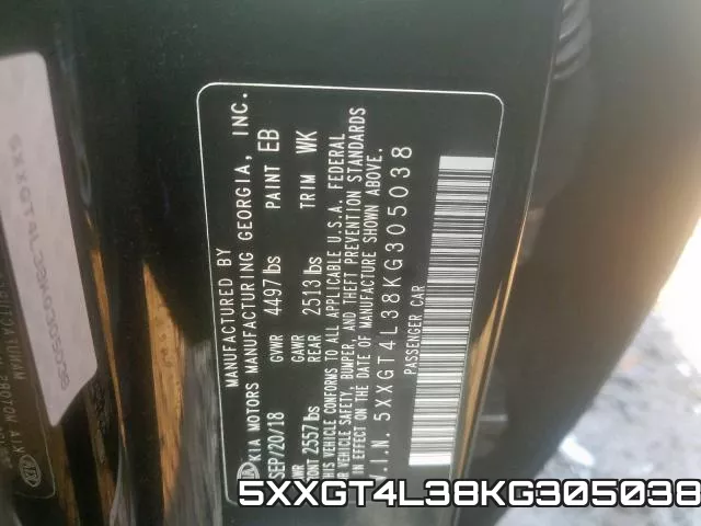 5XXGT4L38KG305038 фото 2
