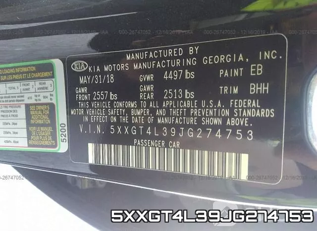 5XXGT4L39JG274753 фото 10
