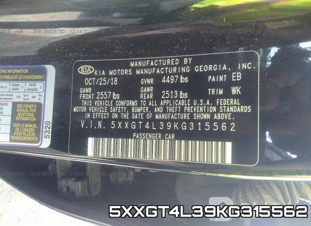 5XXGT4L39KG315562 фото 10