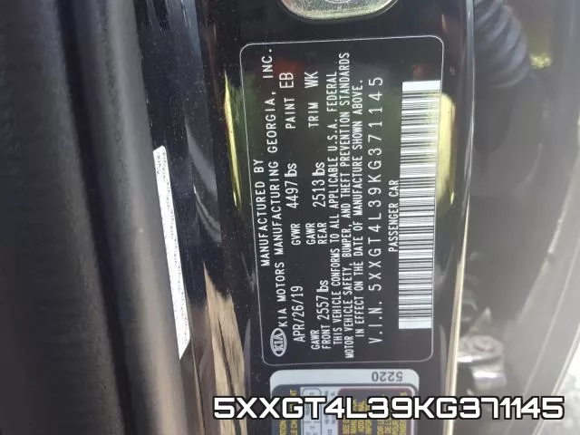 5XXGT4L39KG371145 фото 2