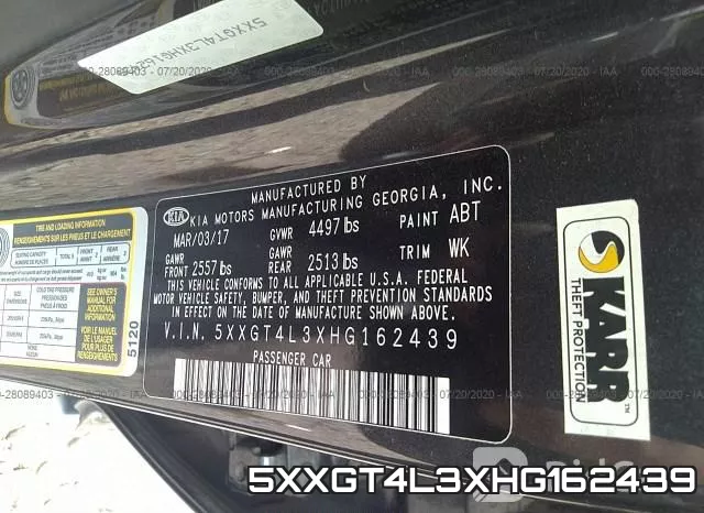 5XXGT4L3XHG162439 фото 10