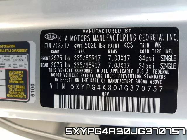 5XYPG4A30JG370757 фото 2