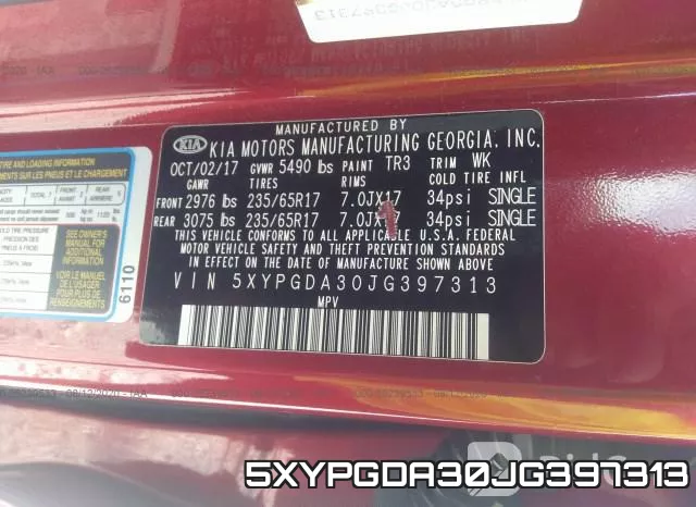 5XYPGDA30JG397313 фото 10